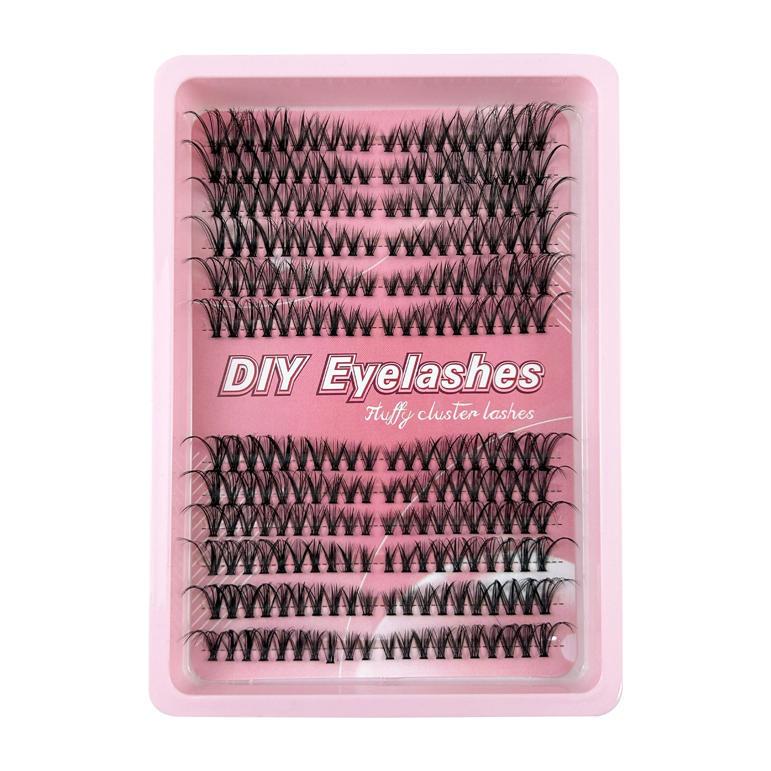 DIY накладные ресницы 216 пучков 12 рядов 30P100P одиночный пучок PRO, завитые, сегментированные ресницы оптом