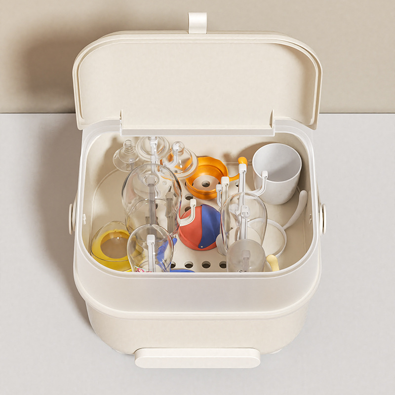 Baby Bottle Storage Box, Dust-Proof Storage Box, Baby-Specific Baby Tableware, Food Supplement, Drying Rack, Tool Cabinet