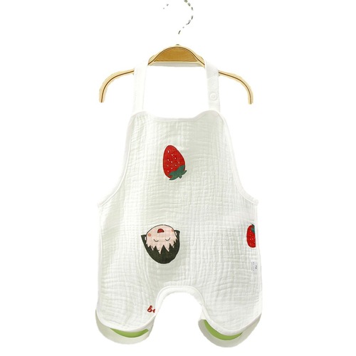 Children's cotton gauze bellyband summer thin belly vest bib baby with legs bellyband baby cotton anti-kick