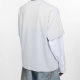 AC distressed worn fake two-piece letter printed long sleeve loose casual all-match T-shirt for men and women