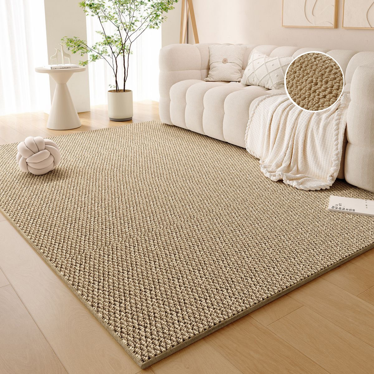 Alfombra de anillo de piña de sisal de imitación Alfombra de entrada gruesa Alfombra de entrada Alfombra de entrada