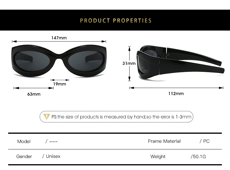 Nuovi occhiali da sole sportivi Y2K Spice Girl Macaron Occhiali anti UV personalizzati all'avanguardia_voghion.com