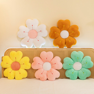 Five-leaf Chrysanthemum Cushion Cross-border Flower Cushion Plush Toy Sunflower Pillow Sofa Cushion Petals Futon Bay Window