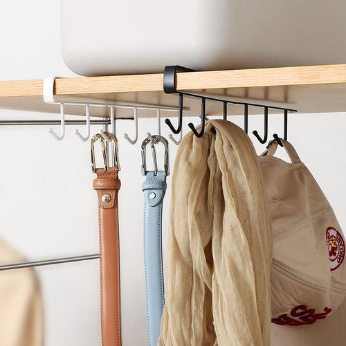 Seamless kitchenware card holder organizer rack clothes hook hooks a row of long artifact hook rack nail-free daily necessities wardrobe