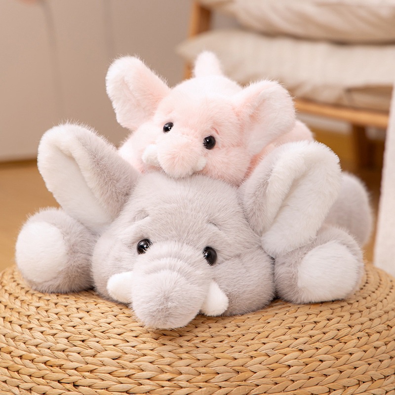 Muñecas de peluche de elefantes transfronterizos lindas muñecas de dibujos animados para niños con almohada tranquilizadora regalo de cumpleaños image 1