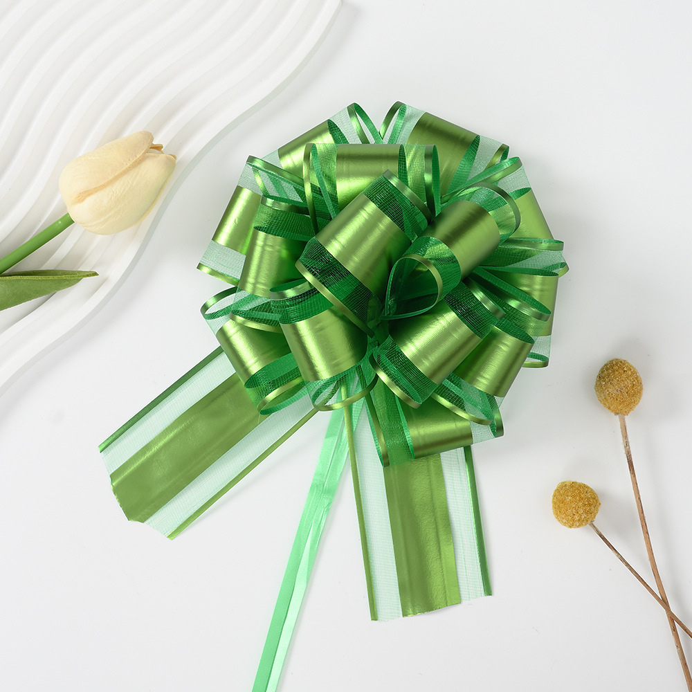 Comercio exterior transfronterizo 50 color metálico mate ajuste de nieve bola de flores regalo de Navidad embalaje de flores tiradas cinta de color