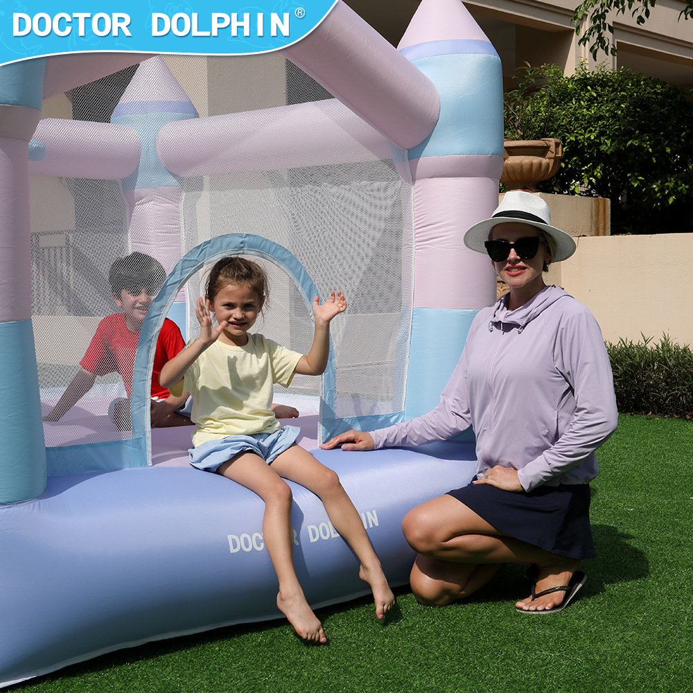 Doctor Pig pequeño castillo inflado parque infantil inflado diapositiva casera trampolín combinación juguete inflado antideslizante castillo inflado
