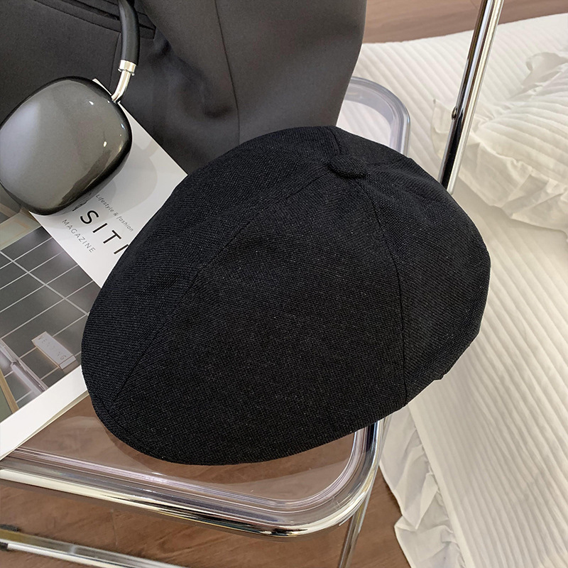 日系复古棕色前进帽川西草原出游百搭显脸小鸭舌帽街头薄款贝雷帽|undefined