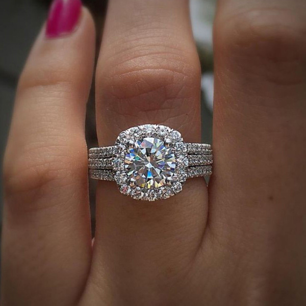 fashionable copper ring with zircon