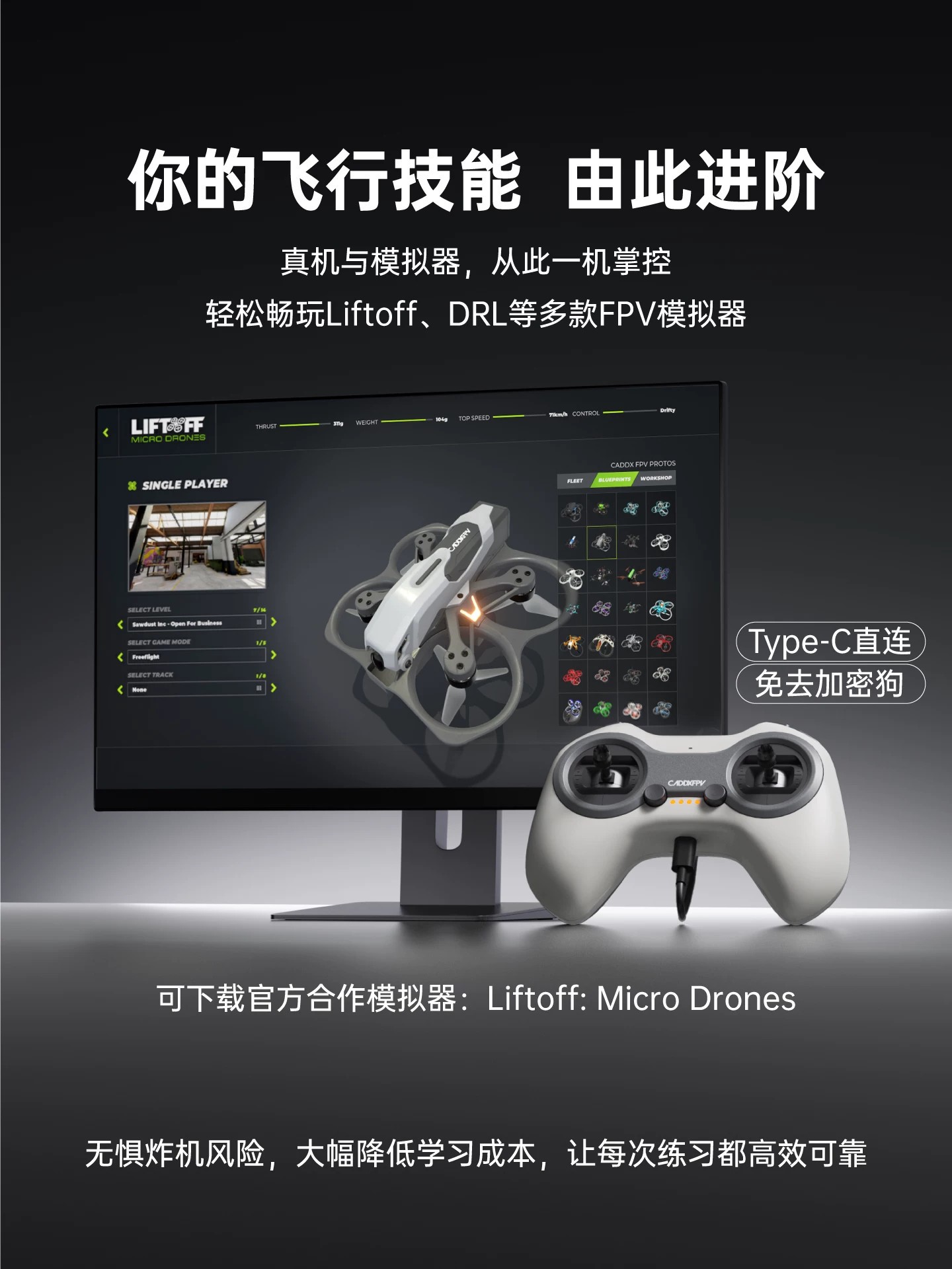 CADDXFPV FPV remote controller Alink remote controller for model aircraft DJI simulator elrs2.4g left-hand throttle