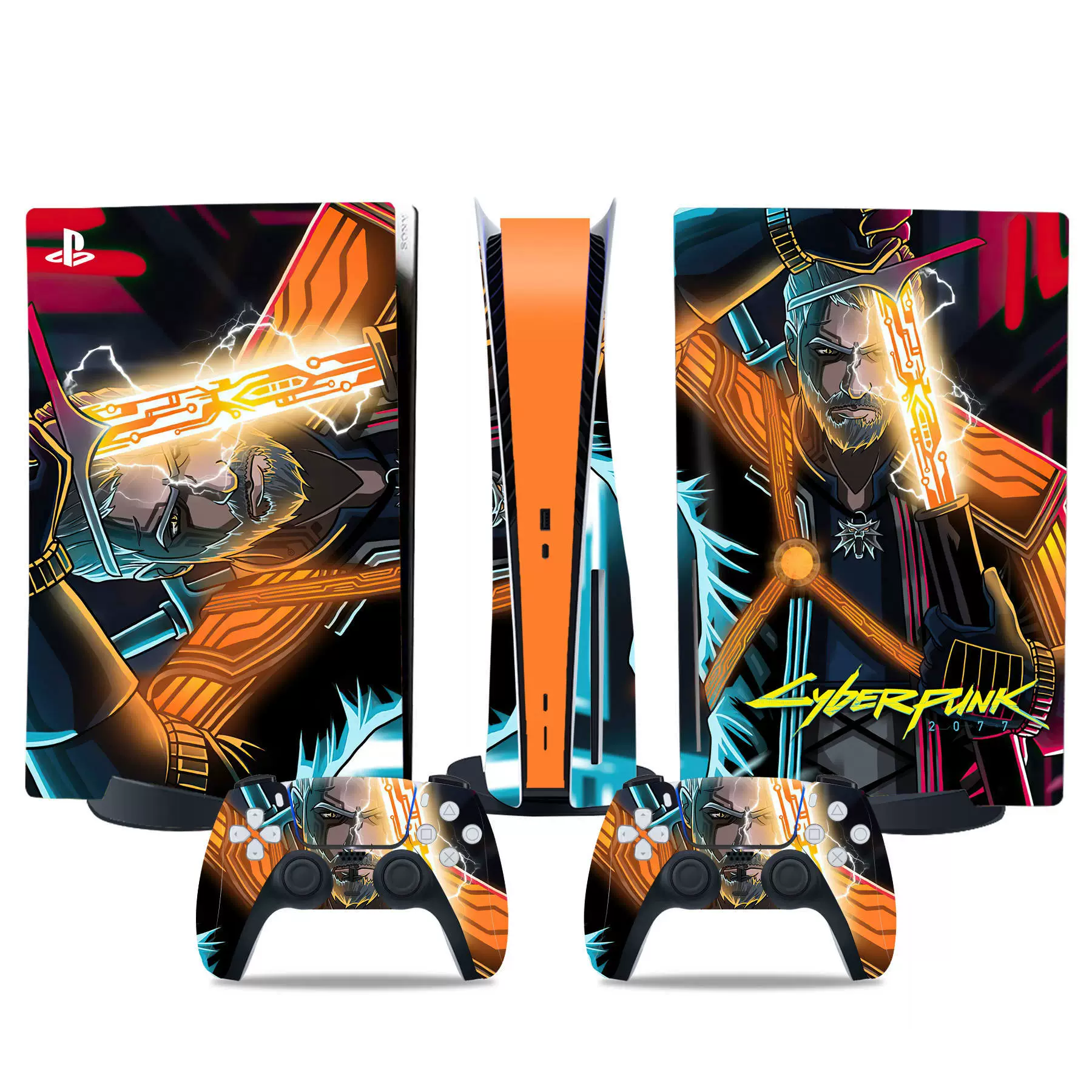 PS5 console skin, optical drive version, colorful vinyl film, removable adhesive