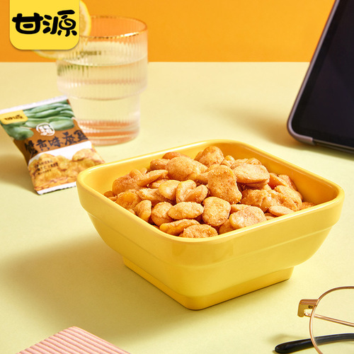Ganyuan crab roe flavored broad bean kernels 500g/bag meat floss orchid beans nuts roasted seeds and nuts casual snacks internet celebrity snacks