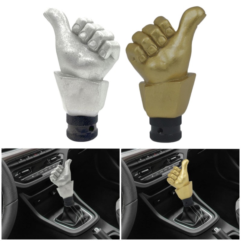 汽车新款手动档内饰波棍头 树脂创意手指排档杆你很棒 点赞变速杆