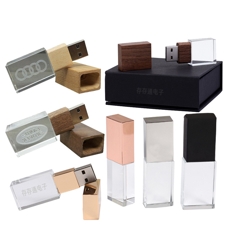 Şəffaf kristal USB yaddaş kartı 8GB 16GB 32GB