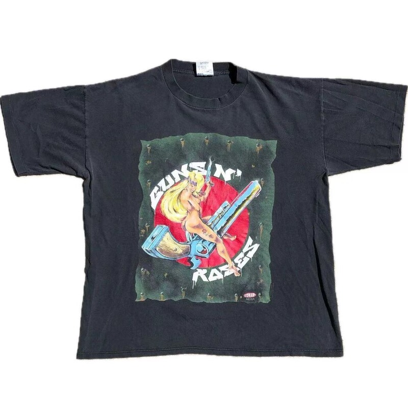 VINTAGE Guns N' Roses Guns & Roses 1992 Tour Heavy American Short Sleeve T-Shirt