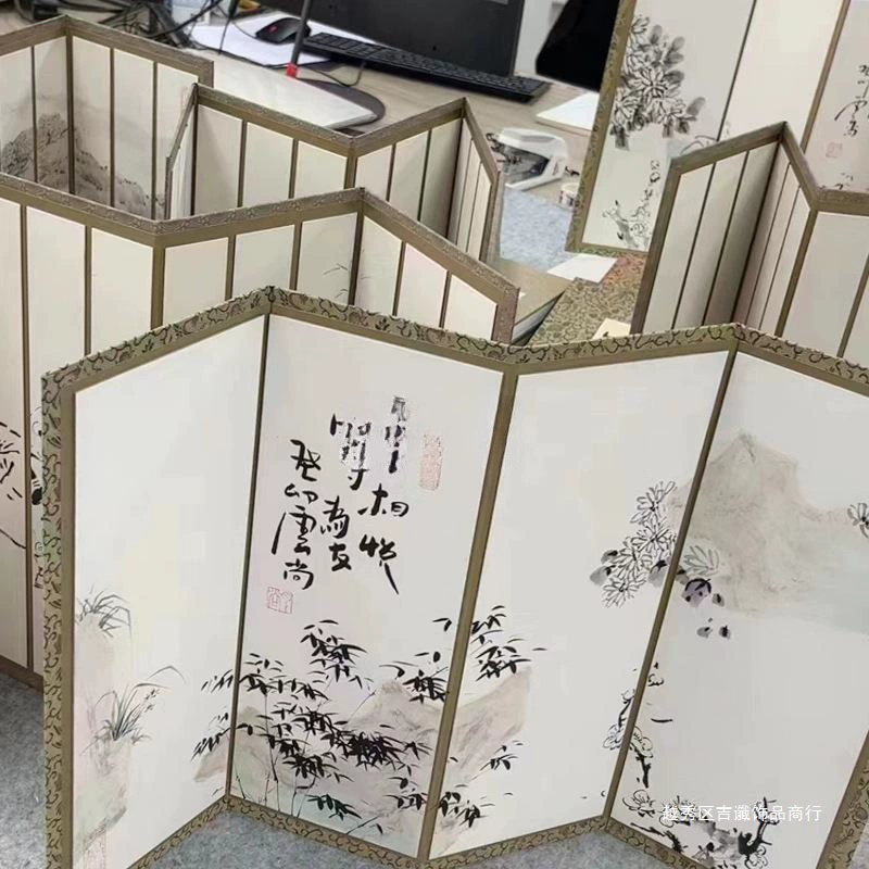 Каллиграфия, рабочий стол, маленький экран, рисовая бумага, складной пустой альбом, приготовленная сырой рисовая бумага, китайская живопись, картонная рабочая кисть, древний стиль