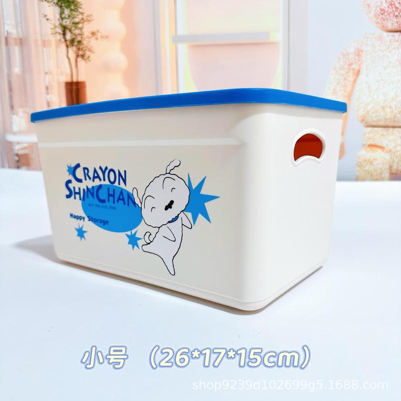 5個セット クレヨンしんちゃん公式収納ボックス 蓋付き収納ボックス おもちゃ・お菓子収納ラック 積み重ね可能|undefined