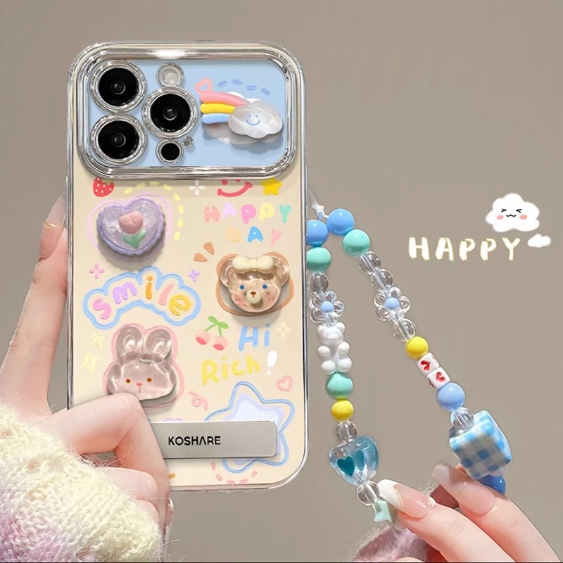 For Xiaomi 14 mobile phone case civi3/k50/k60 red rice note13pro large window turbo3 smiley 68