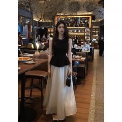 夏服と気質のコーディネート、韓国風ソルト系の軽やかな大人のセット、今年人気の美しいスカートのツーピーススーツ