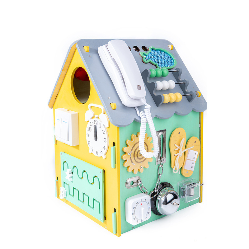 Accesorios de bricolaje para bebés transfronterizos Montessori, juguetes educativos de educación temprana para niños Montessori, casa de caja ocupada