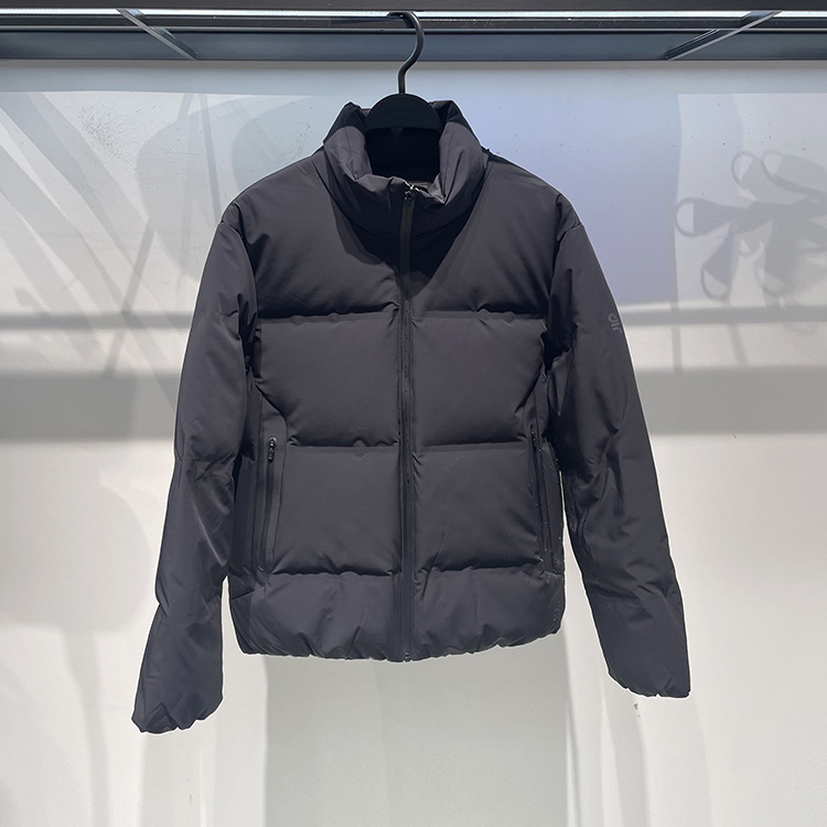 Down Jacket Men's 2024 New Winter Black Short Vertical Collar Thickened Casual Duck Down Bread Jacket Fashion Brand