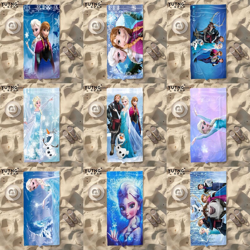 Cross-Border Frozen Disney Cartoon Beach Towel Quick-Drying Water-Absorbent Microfiber Bath Towel Children's Swimming Towel Cross-Border Frozen Disney Cartoon Beach Towel Quick-Drying Water-Absorbent Microfiber Bath Towel Children's Swimming Towel