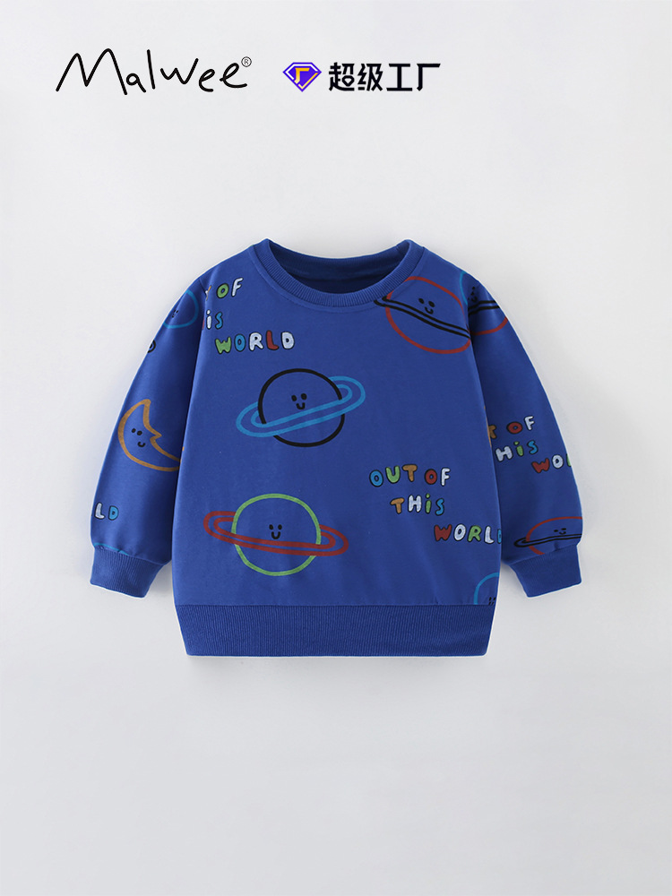 Malwee transfronterizo chaqueta de niño otoño y invierno nuevo estilo europeo y americano camiseta de niños de mediano tamaño camiseta casual chaqueta de niños