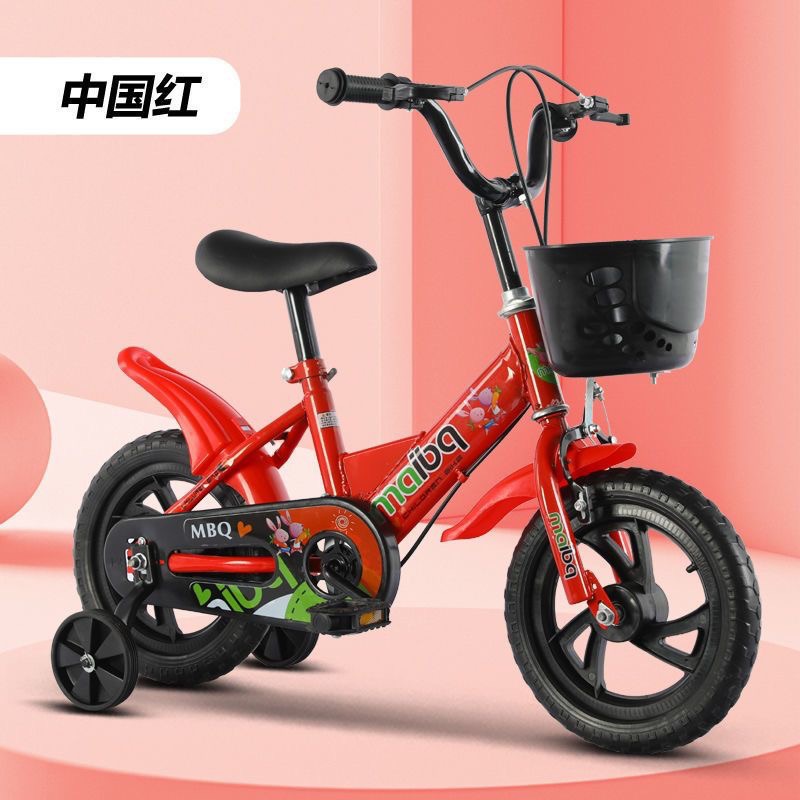 Bicicleta para niños Bicicleta inflable gratuita con ruedas auxiliares para niños y niñas de 3 años y 5 años para niños de 14-18 pulgadas