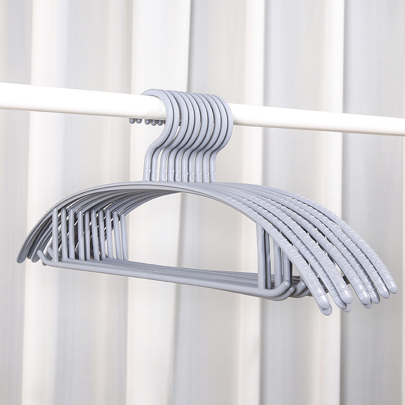 Percha de ropa antideslizante semicírculo percha de ropa de plástico sin costura hogar engrosada soporte húmedo y seco ropa percha soporte lote