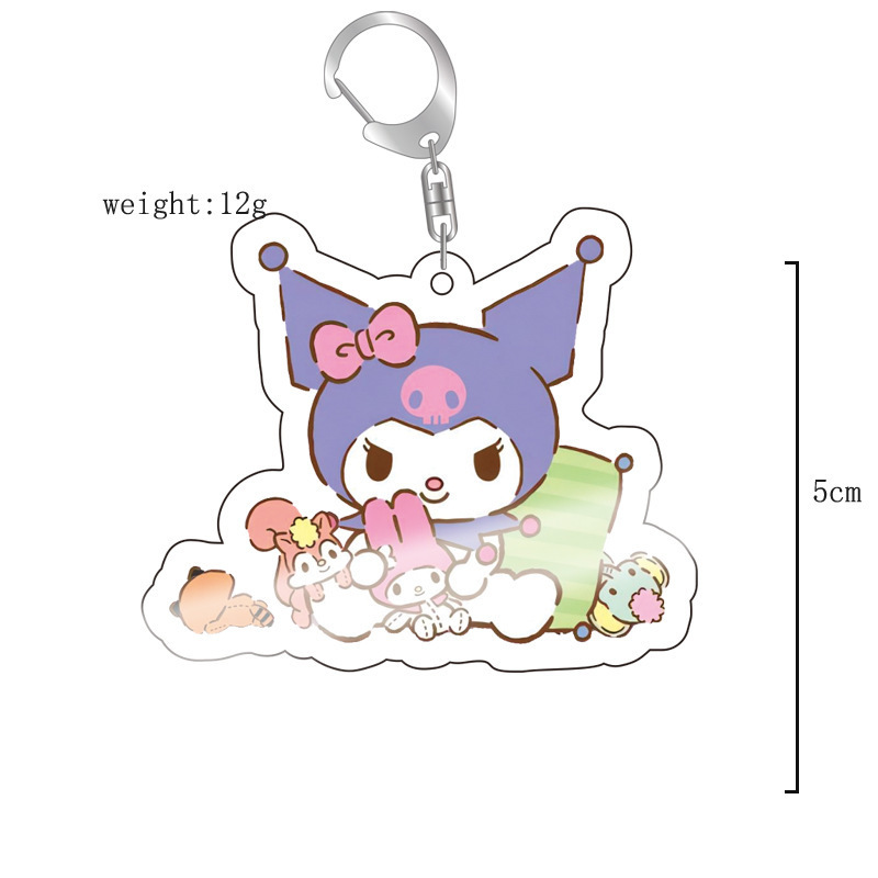 Transfronterizo nuevo animado 2D perímetro Sanliou Hello lindo gato Colomia acrílico llavero image 8