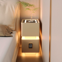新潮极窄智能床头柜2023新款感实木卧室简约现代带锁小型迷你