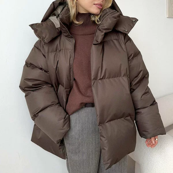 Dark brown loose cotton clothing