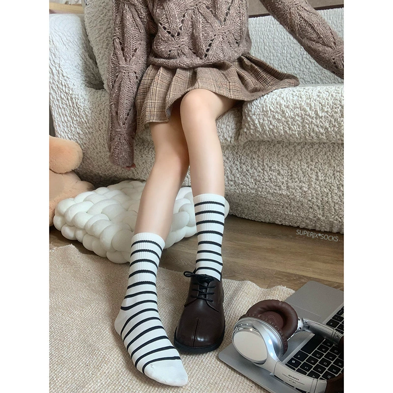Colored demi-season Japanese brand socks, mid-length, internet celebrity