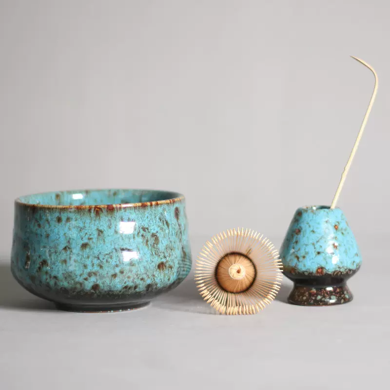 窑变釉抹茶茶具套装日式点茶宋代百本立百二十本立八十本立器具