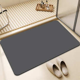 简约家用硅藻泥地垫卫生间吸水防滑脚垫速干易清洗浴室地垫可代发