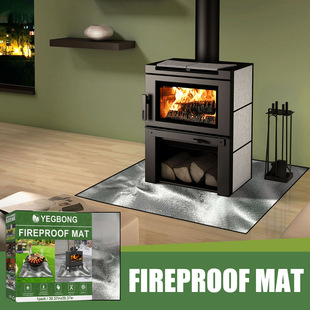 Yegbong silver fireproof mat outdoor camping barbecue mat fire mat high temperature resistant protective picnic mat