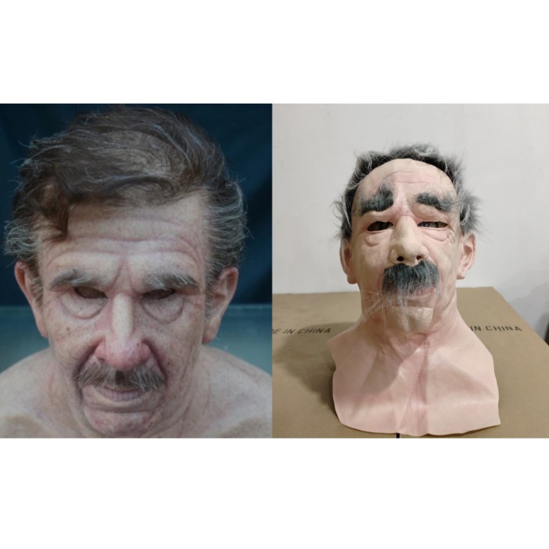 Estación independiente de Halloween nueva Máscara vieja abuela tocado vestir apoyos látex Calvo sombrerería transfronteriza