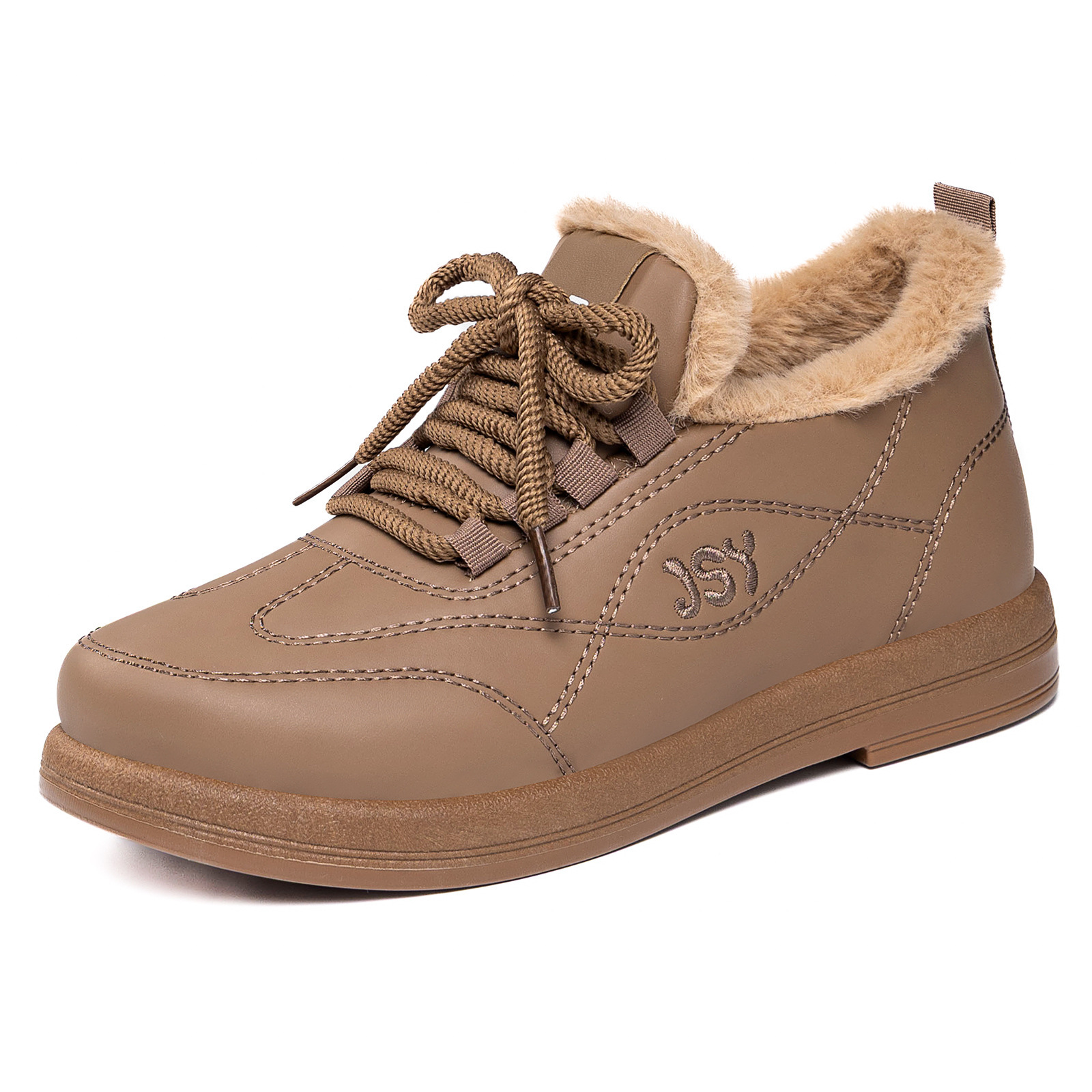 Zapatos de algodón zapatos de mujer 2026 invierno nuevo transfronterizo más vello grueso madre botas de algodón universal cómodo universal cordón botas de nieve