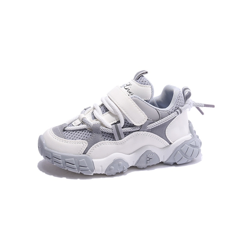 Entrega de una pieza 2023 primavera nuevos zapatos de papá para niños Velcro Sneaker niños y niñas zapatos transpirables moda
