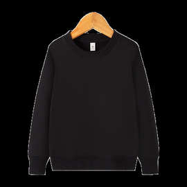 2024秋季新款儿童卫衣男女童韩版圆领套头衫纯色宽松纯色长袖卫衣