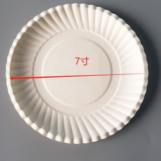 Plato desechable para pastel de cumpleaños Plato de fiesta Plato de papel Platos de cubierta Pintura de alimentos Snack Plato de papel de picnic