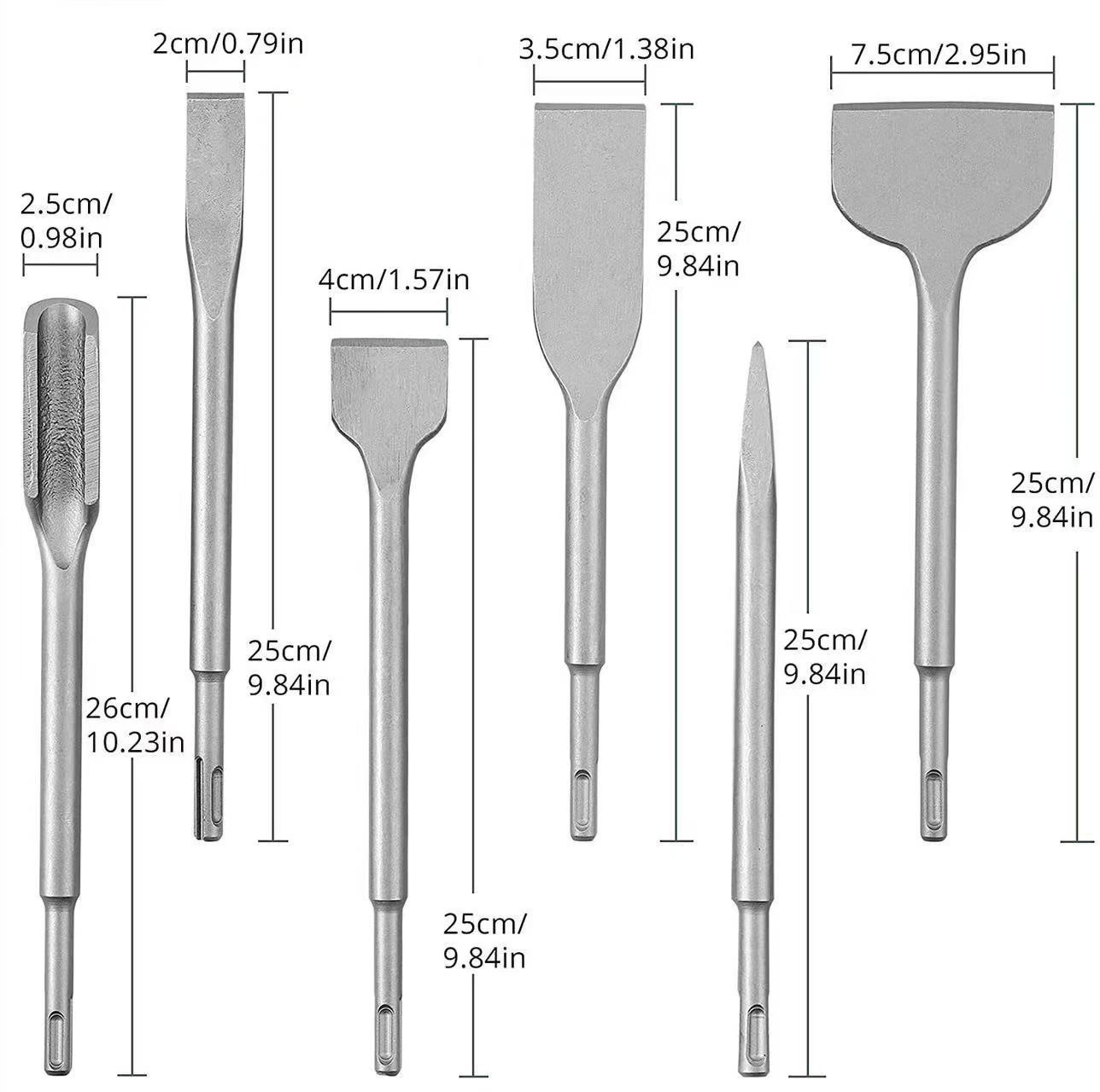 拆铜套装sds plus圆柄钻头凿子套装3支/4支/6支/11支  14x250高档