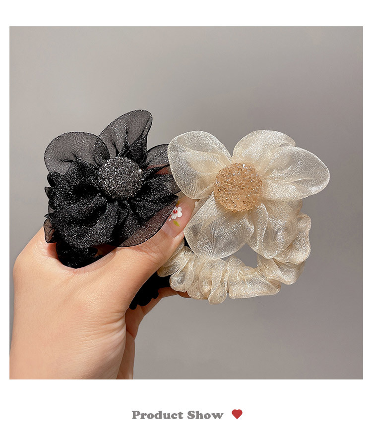 2022 nuevo tocado flor corbata de pelo cuerda de goma tocado banda de pelo Banda de pelo de intestino grueso de alta calidad tela de la flor de las mujeres accesorios para el cabello cuerda