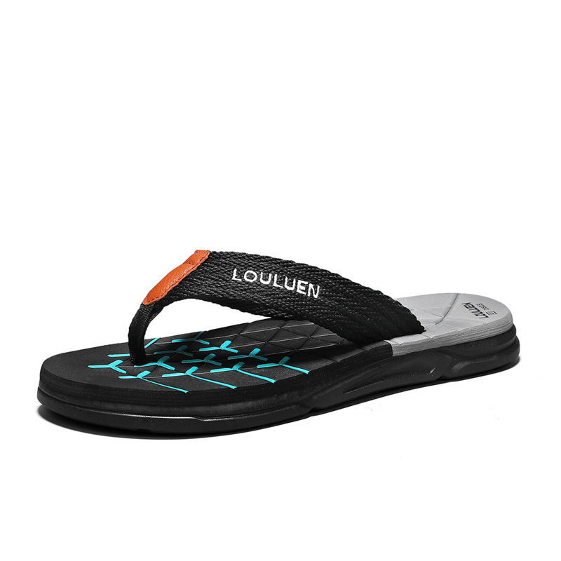 2025 chanclas de verano personalidad de los hombres zapatos de playa de uso exterior tendencia al aire libre sandalias y zapatillas antideslizantes de fondo suave en nombre del cabello