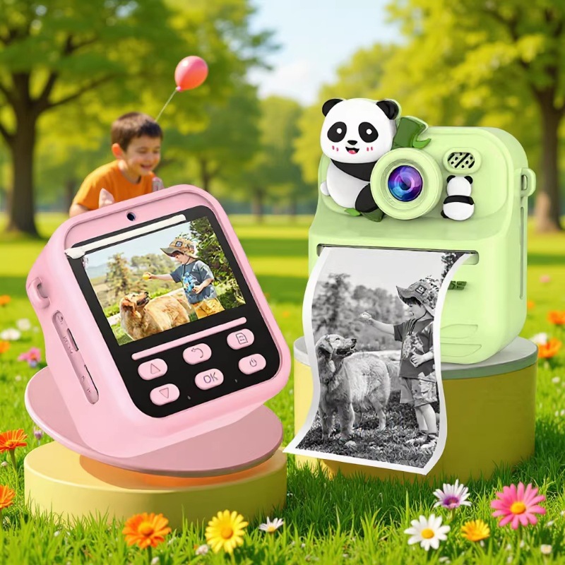 New Children's Camera with Thermal Printing That Produces Photos Directly, Cartoon Digital Camera with High-Definition Dual Camera, Cross-Border Wholesale