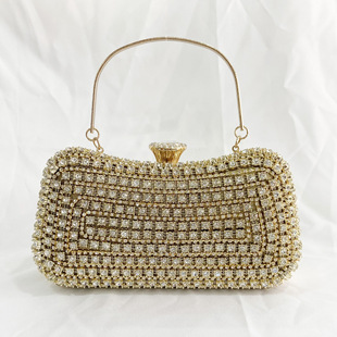 Amazon E-commerce Hot Dinner Bag Diamond-encrusted Women's Hand-held Dress Small Bag Banquet Bag Vintage Cheongsam Handbag