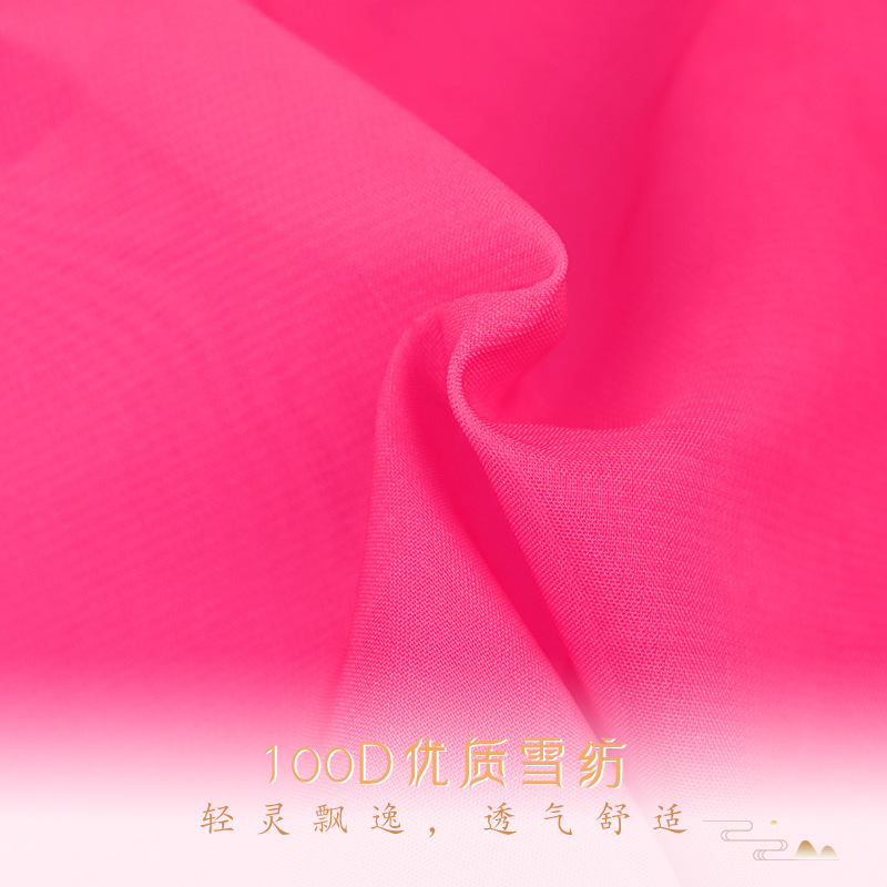 Degradado de color danza clásica Ópera de Pekín danza Xizanga práctica de baile infantil manga de agua superior panghong danza rendimiento swing manga