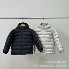同款排骨90白鸭绒填充亲子男女童超轻加厚保暖连帽御寒羽绒服