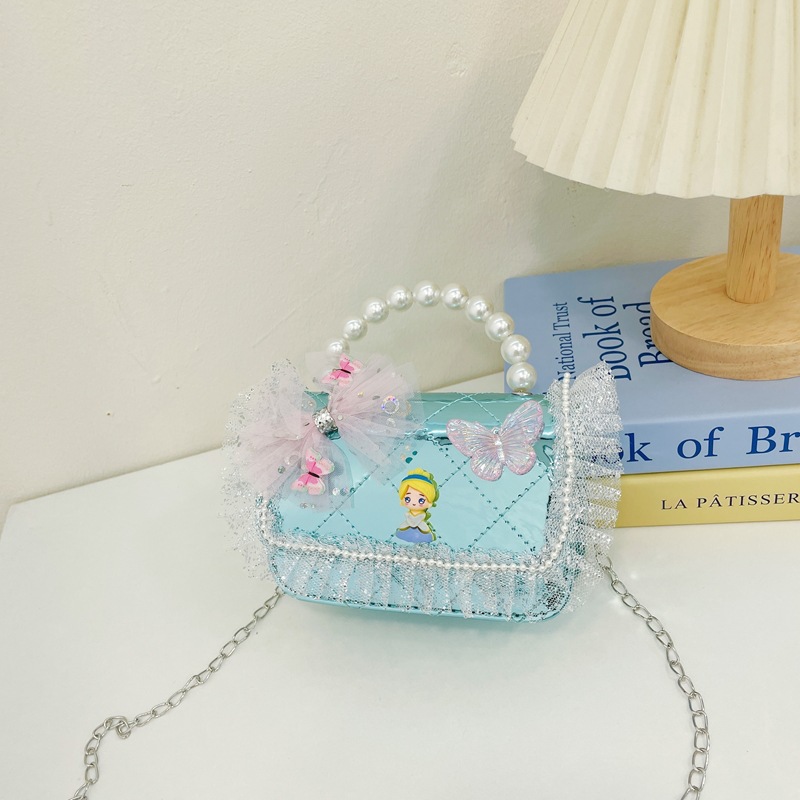 Longo Grace arco bolso de hombro de niñas cambio bolso de mochila de moda bolso infantil nuevo bolso de perlas de niñas