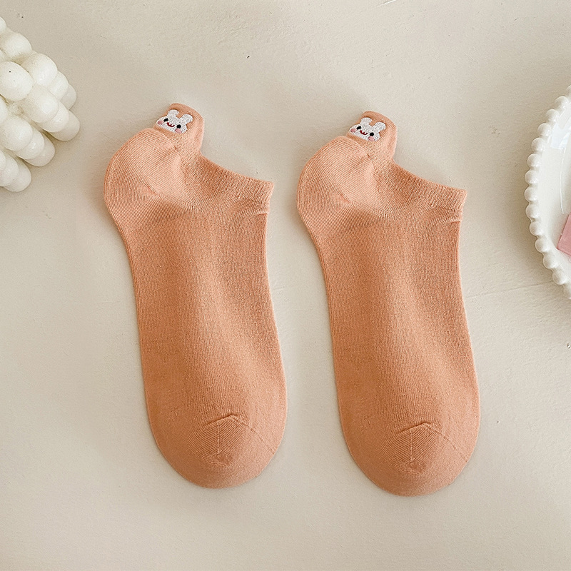 夏用ソックス、レディース用ボートソックス、脱落防止、無地、薄手、ショートソックス、王冠刺繍、摩擦防止、浅履き、インビジブルソックス、多用途|undefined